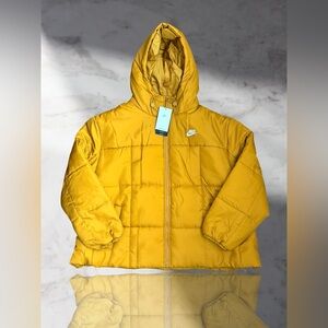 Nike Sportswear Therma-Fit Hooded Puffer Jacket Women’s Plus 2X Gold FB7674-716